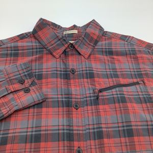 Duluth Trading Untucked Mens Standard Fit Long Sleeve Button Up Shirt Size XL‎